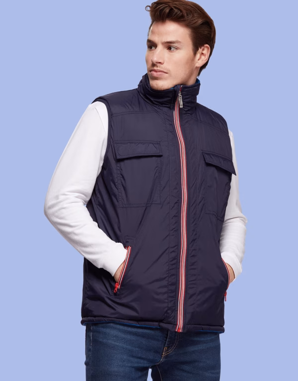 Bodywarmer reversible marine