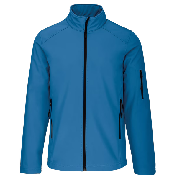 K402 veste sofshelle aquablue enfant