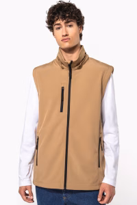 K422 veste softshelle manches amovibles beige