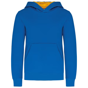 K453 sweat capuche contrastee enfant royal