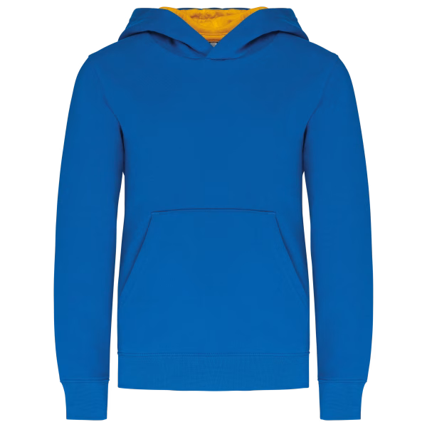 K453 sweat capuche contrastee enfant royal