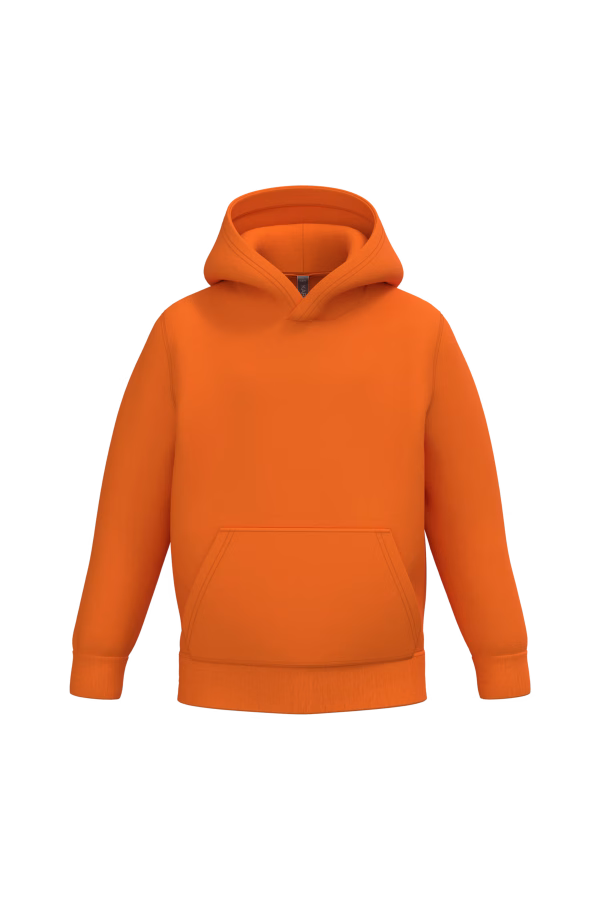 K477 sweat capuche enfant orange