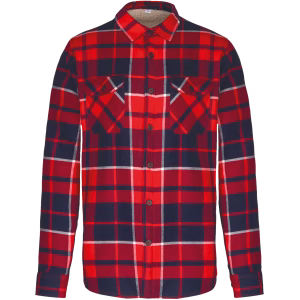 K579 surchemise sherpa rouge