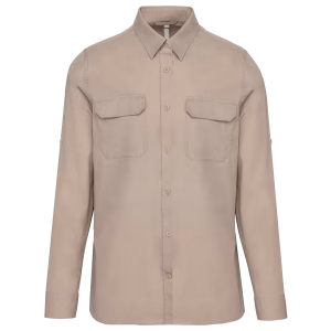K590 chemise homme safari beige