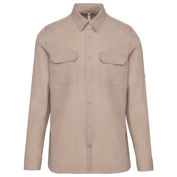 K590 chemise homme safari beige