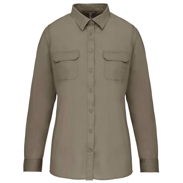 K591 chemise femme safari kaki