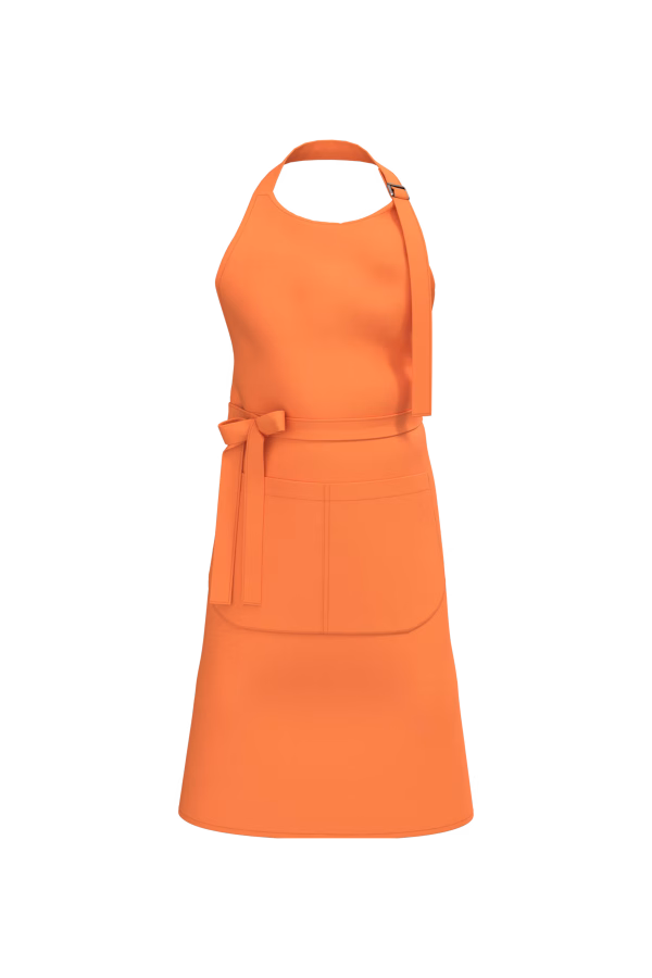 K8007 tablier orange poche bio