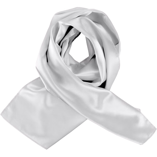 K861 foulard satine blanc
