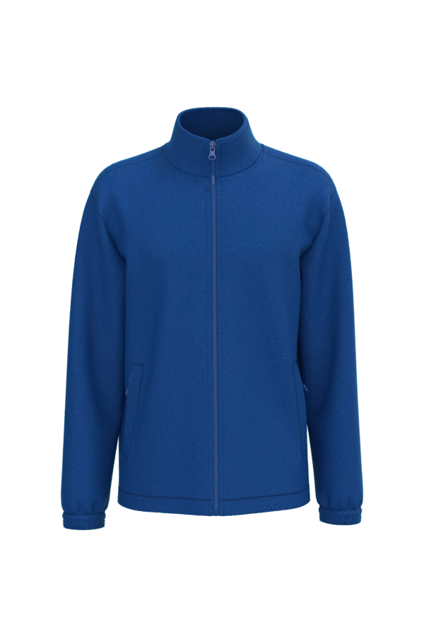 K940 veste polaire bleu poignets zippes