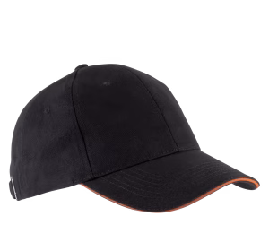 Kp011 casquette black orange