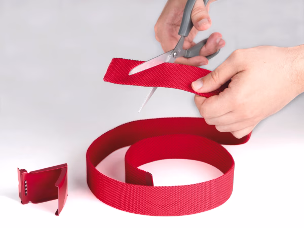 Kp802 ceinture polyester rouge