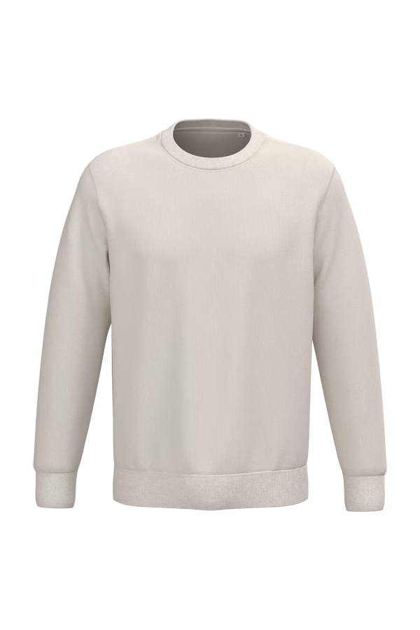 Ns443 sweat col rond eco ivoire