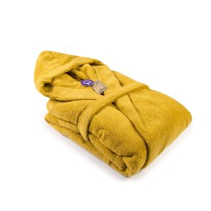 Peignoir capuche jaune