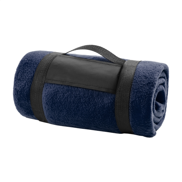Plaid polaire marine avec poignee