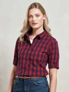 Pr350 chemise a carreaux femme