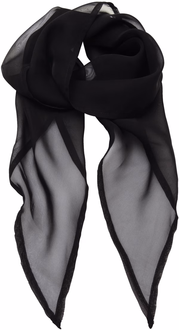 Pr740 foulard mousseline noir