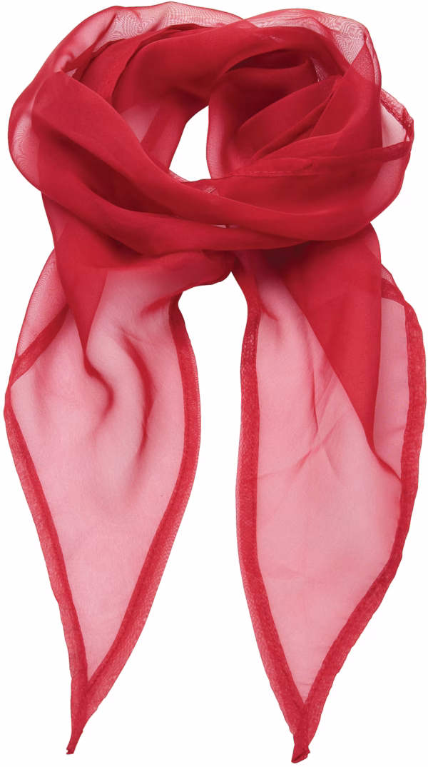 Pr740 foulard mousseline rouge