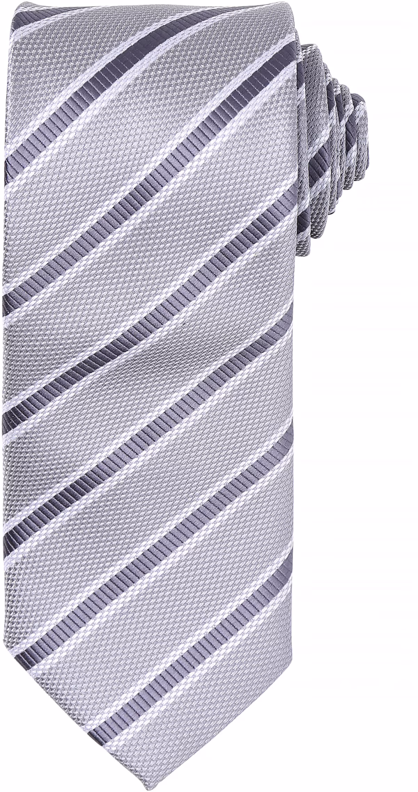 Pr783 cravate raye gris