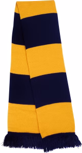 R146x echarpe noir jaune bicolore