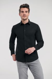 Ru946m chemise fittee noir
