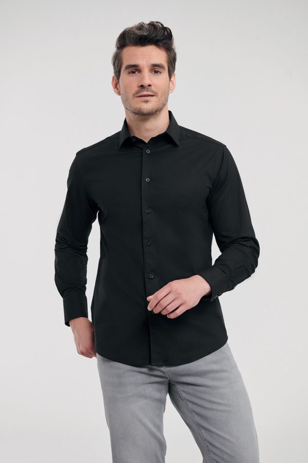 Ru946m chemise fittee noir