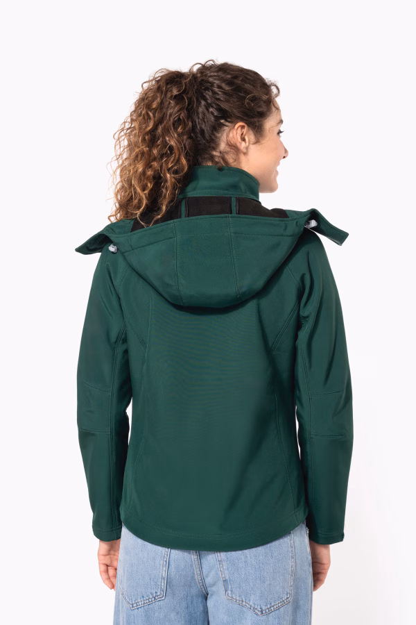 Veste softshell a capuche amovible dos