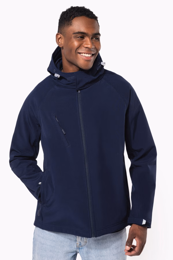 Veste softshell a capuche amovible homme