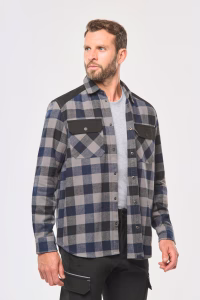 Wk520 wk520 chemise a carreaux gris