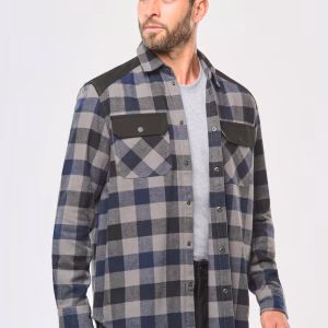 Wk520 wk520 chemise a carreaux gris