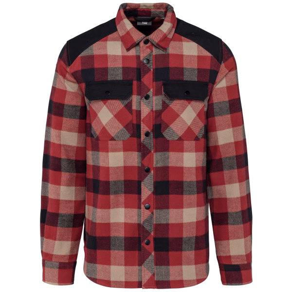 Wk520wk520 chemise a carreaux rouge