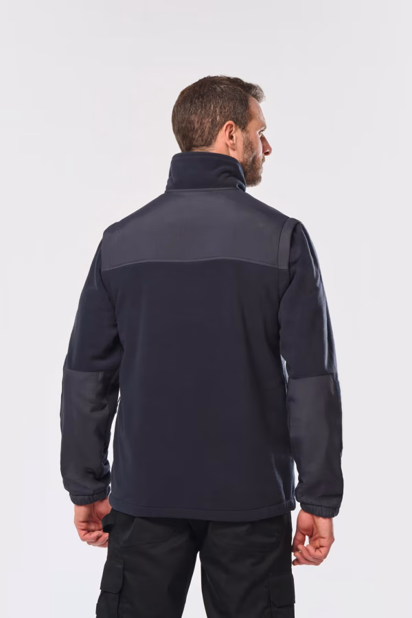Wk9105. veste polaire manches amovibles dos