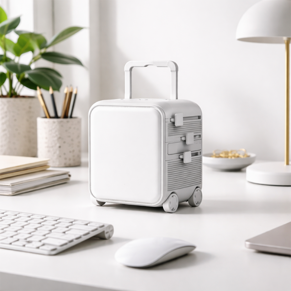 Adaptateur universel forme trolley blanc