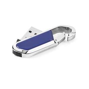 Cle usb avec mousqueton bleu