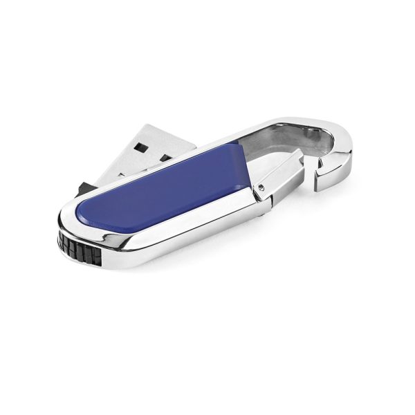 Cle usb avec mousqueton bleu