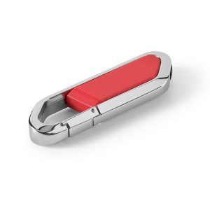 Cle usb avec mousqueton rouge