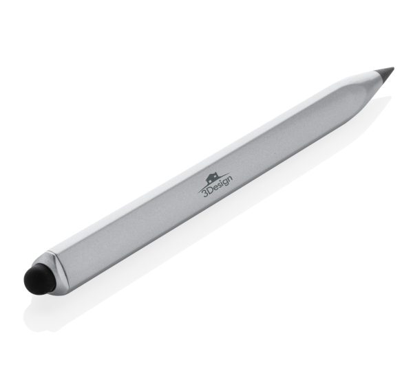 Crayon infini et multitaches en aluminium recycle face