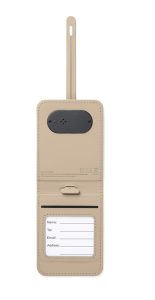 Etiquette bagage beige