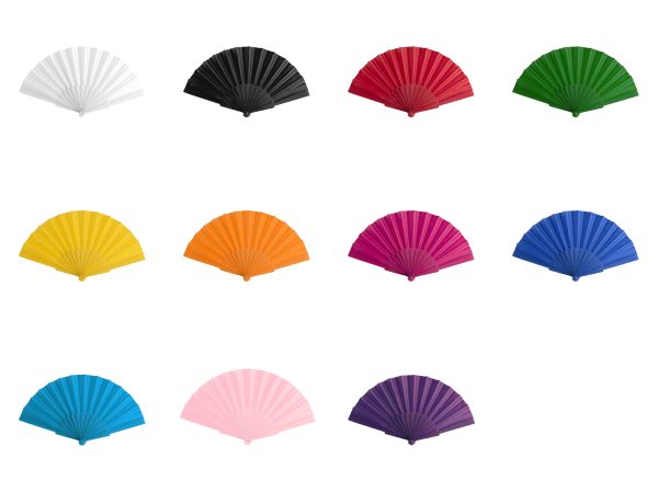 Eventail plastique coloris