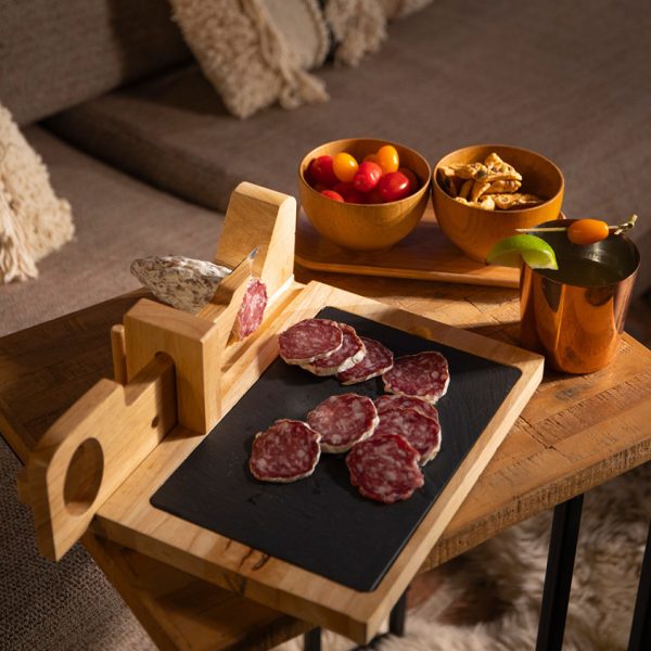 Guillotine a saucisson avec plateau ambiance