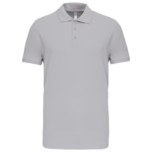 K239 polo homme coton elasthane grsi clair
