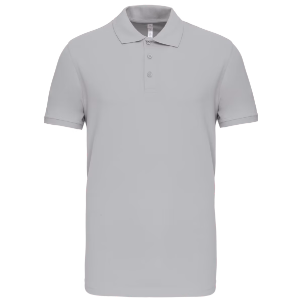 K239 polo homme coton elasthane grsi clair