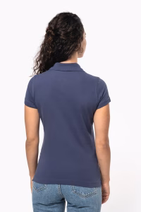 K240 polo femme coton elasthane dos