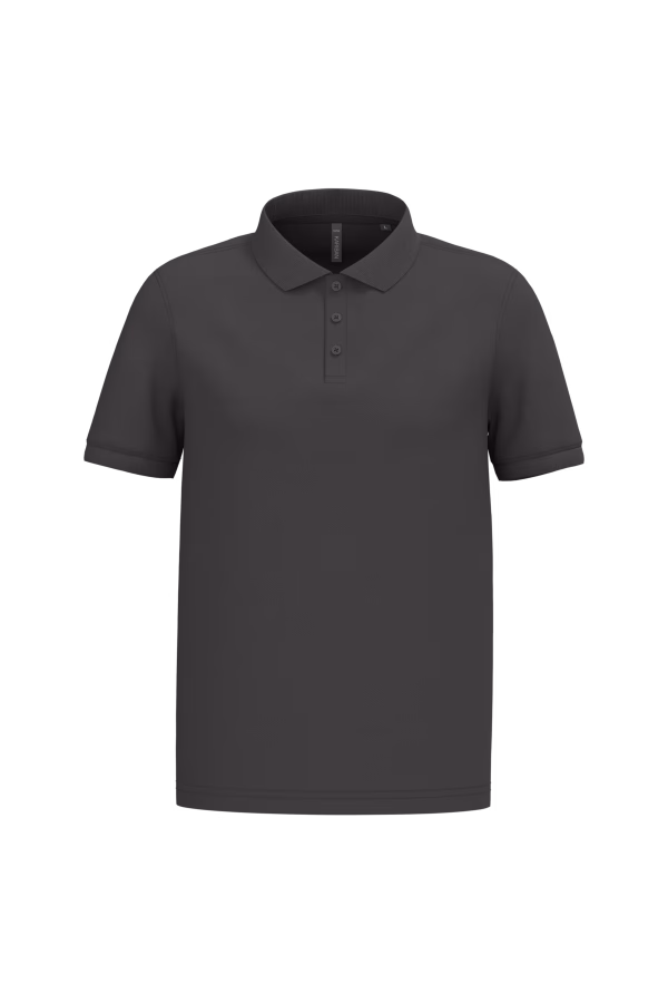 K254 polo pique manches courtes homme gris