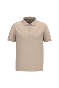 K254polo pique manches courtes homme sable
