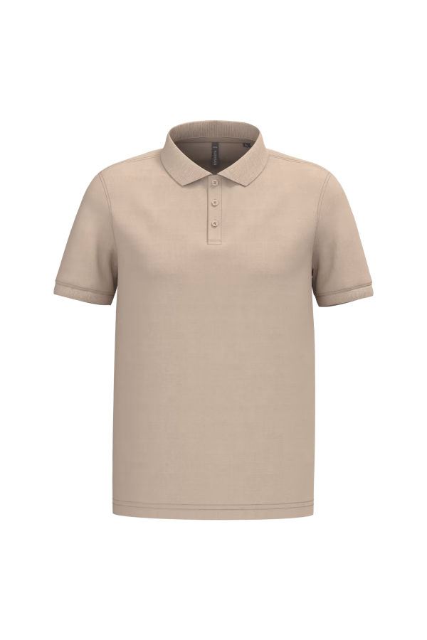 K254polo pique manches courtes homme sable
