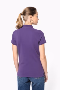 K255 polo pique manches courtes femme dos