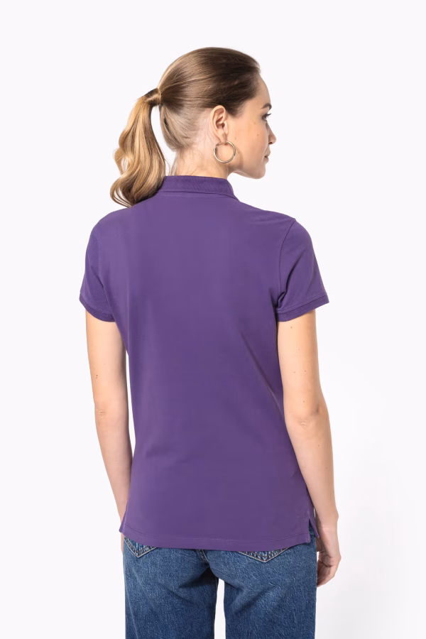 K255 polo pique manches courtes femme dos