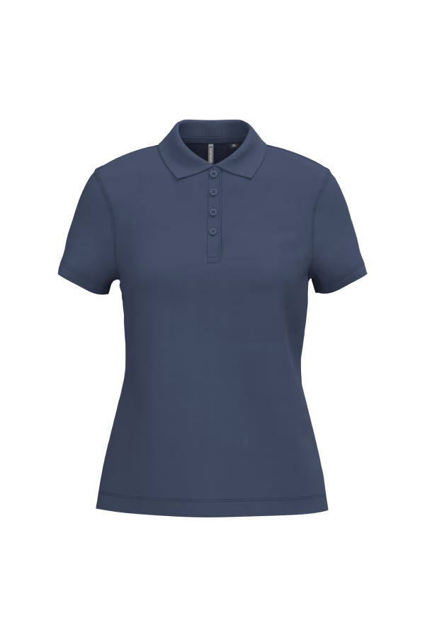K255polo pique manches courtes femme bleu femme