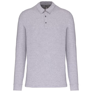 K264 polo jersey manches longues gris