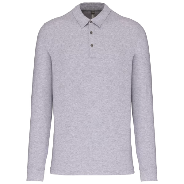 K264 polo jersey manches longues gris